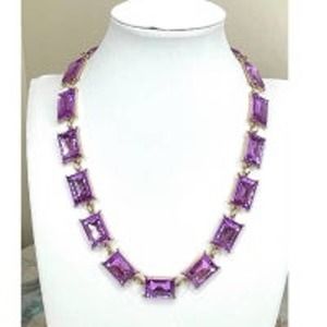 NEW 16" 18" 20" Necklace Purple Amethyst Rhinestone Jewelry devil wears JU10